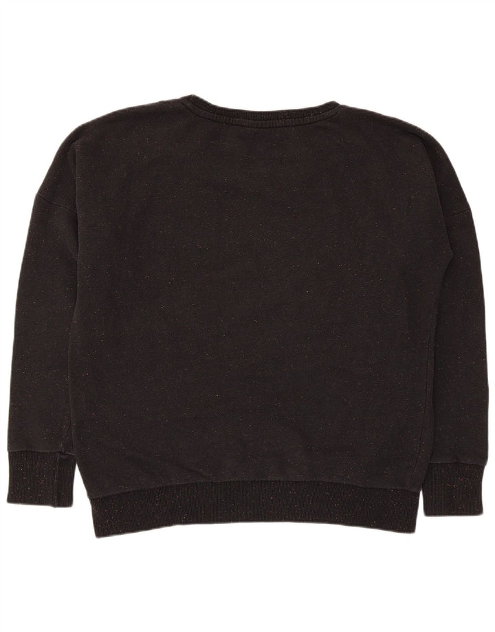 Puma Damen-Sweatshirt in Übergröße, Gr. 16, Größe L, schwarz gefleckte Baumwolle