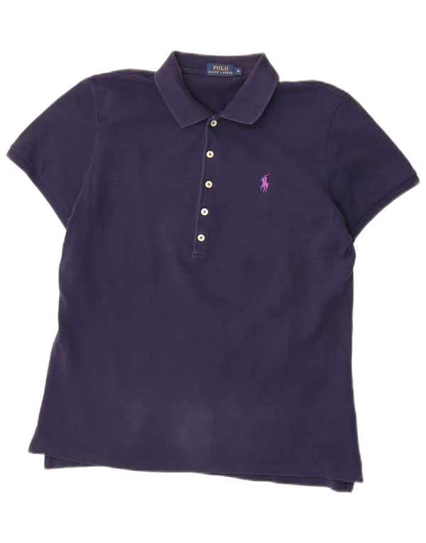 Polo Ralph Lauren Damen Poloshirt UK 18 XL Marineblau Baumwolle