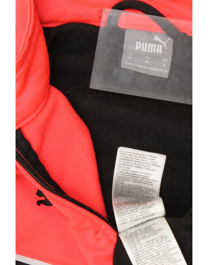 Puma Herren-Trainingsanzug-Top-Jacke, Mittelschwarzes Farbblock-Polyester