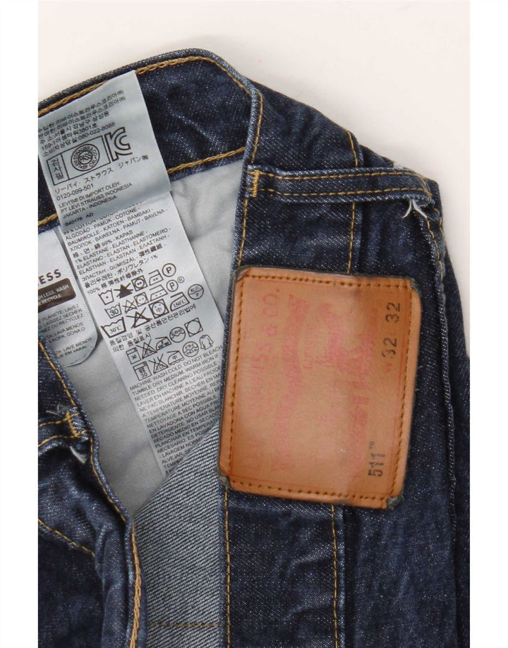 Levi's Herren 511 Slim Jeans W32 L32 Marineblau Baumwolle