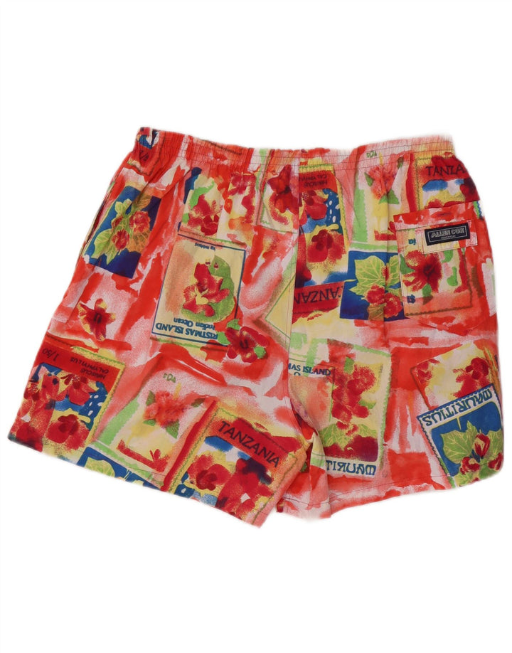 Allen Cox Herren-Badeshorts 2XL, mehrfarbiges Blumenmuster, Polyamid