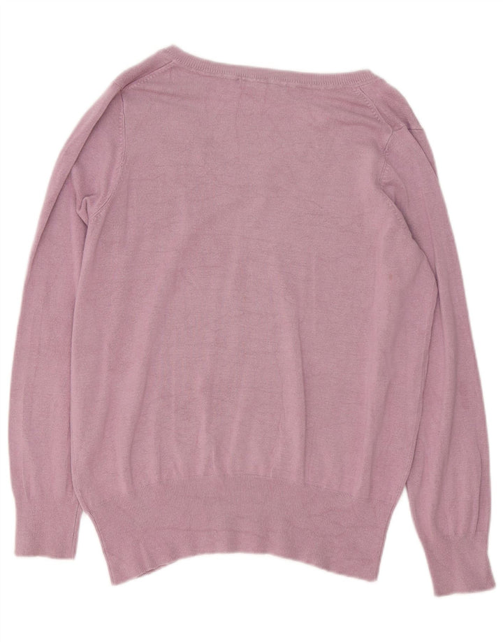 Marks & Spencer Damen-Pullover mit V-Ausschnitt, Gr. 40, Größe L, Lila