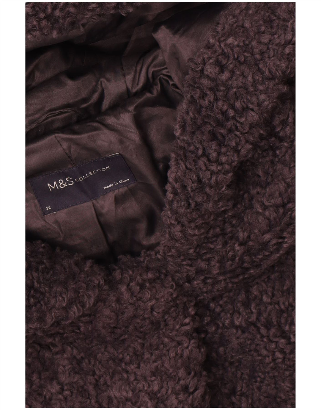Marks & Spencer Damen-Fleecejacke mit Kapuze, UK 22 3XL, Marineblau, Polyester