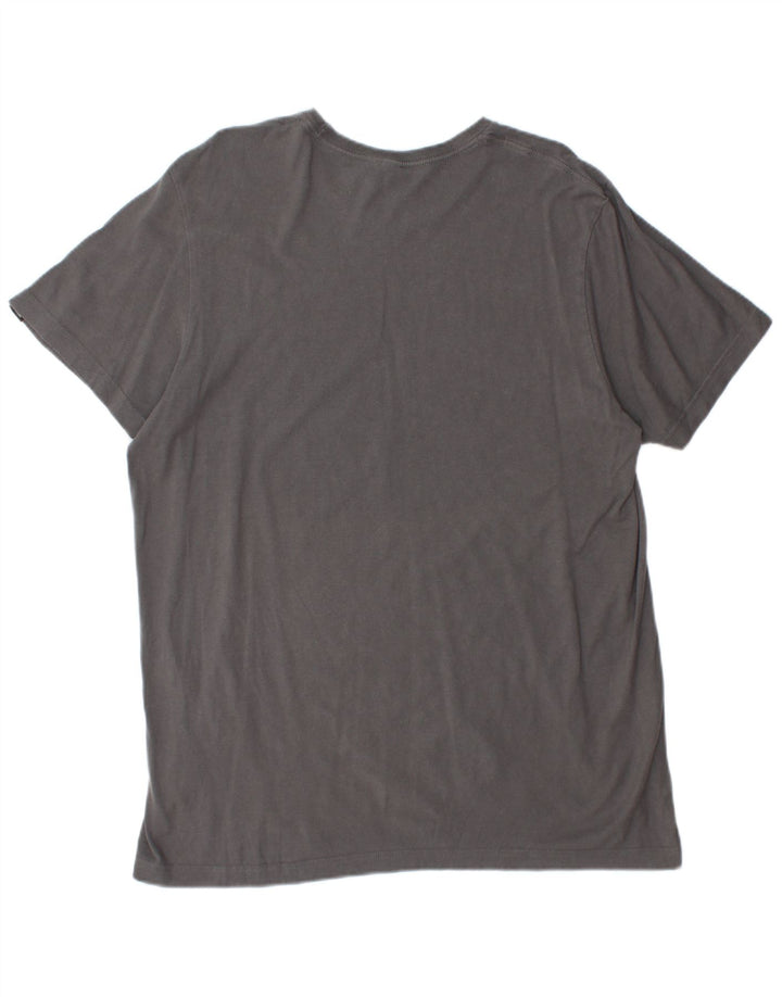 Adidas Herren T-Shirt mit drei Streifen, mittelgrauer Baumwolle