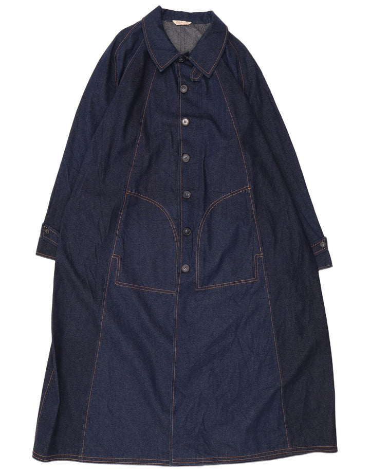 VINTAGE Herren Übergroßer Jeansmantel UK 18 XL Marineblau