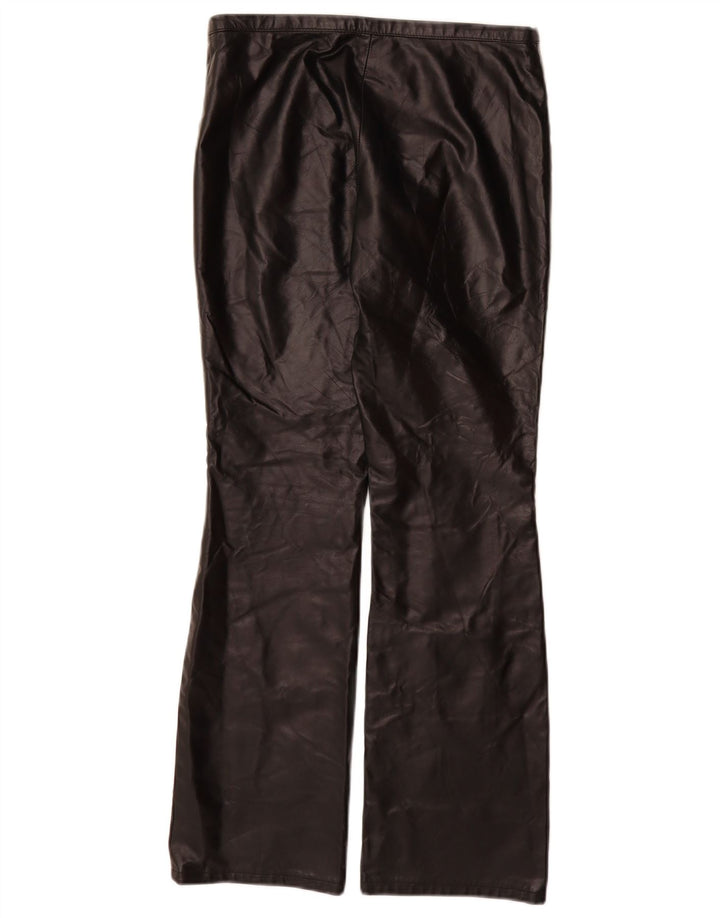 VINTAGE Damen Bootcut Freizeithose US 9 Medium W28 L30 Schwarz