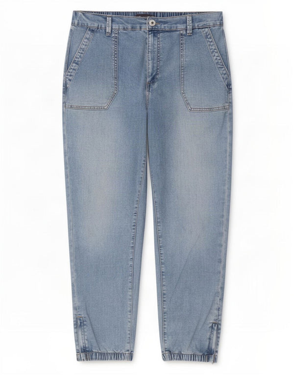 Marks & Spencer Damen-Cropped-Jeans UK 16 Large W34 L26 Blaue Baumwolle