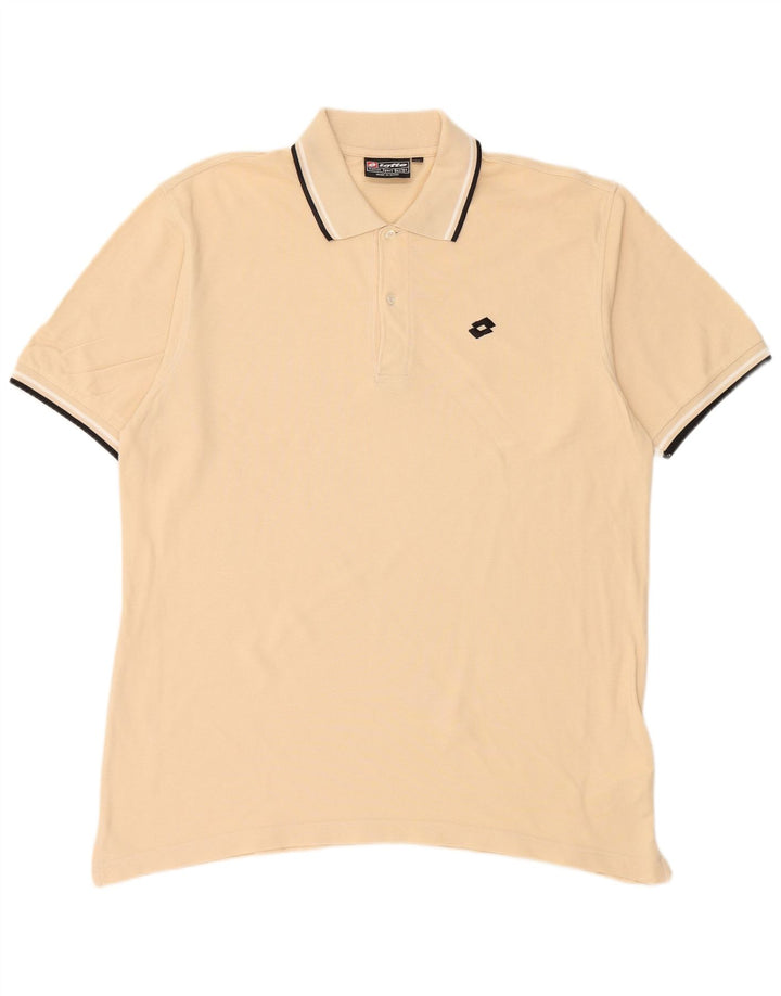 LOTTO Herren Poloshirt 2XL Beige Baumwolle