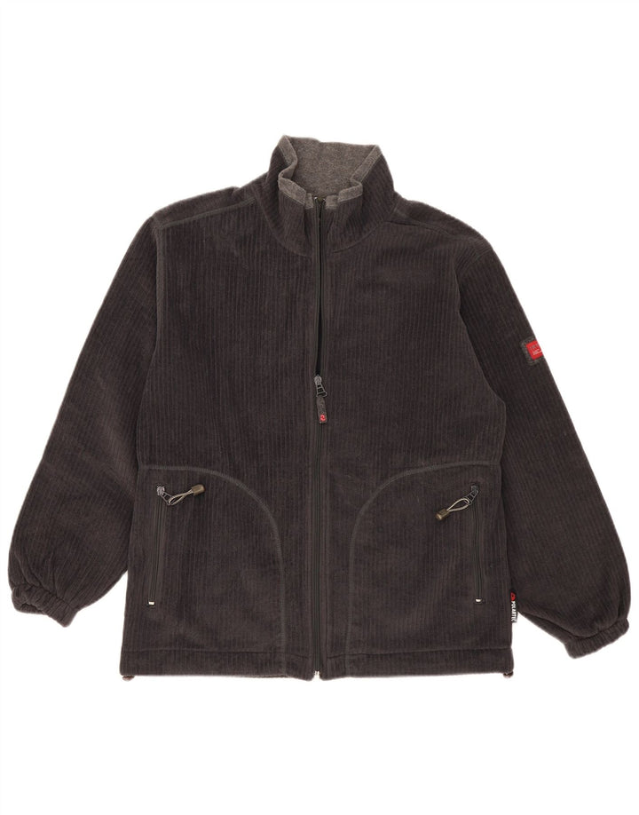 Invicta Herren-Trainingsanzug aus Velours, Jacke, Größe S, grau, Polyester