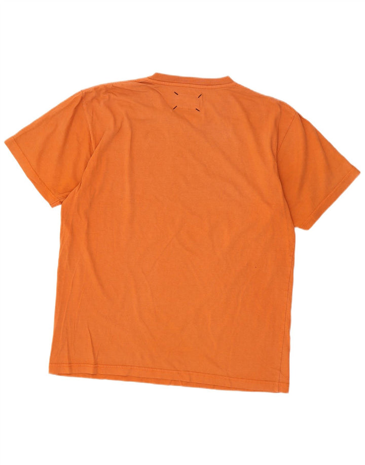 Champion Herren T-Shirt Top Large Orange Baumwolle