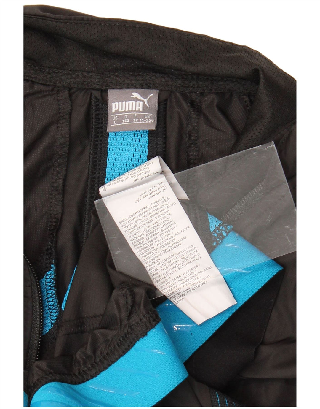 PUMA Jungen-Trainingsanzug-Top-Jacke, 11–12 Jahre, schwarzes Polyester