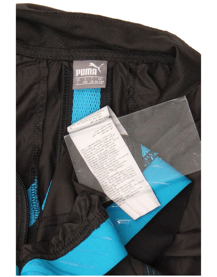 PUMA Jungen-Trainingsanzug-Top-Jacke, 11–12 Jahre, schwarzes Polyester