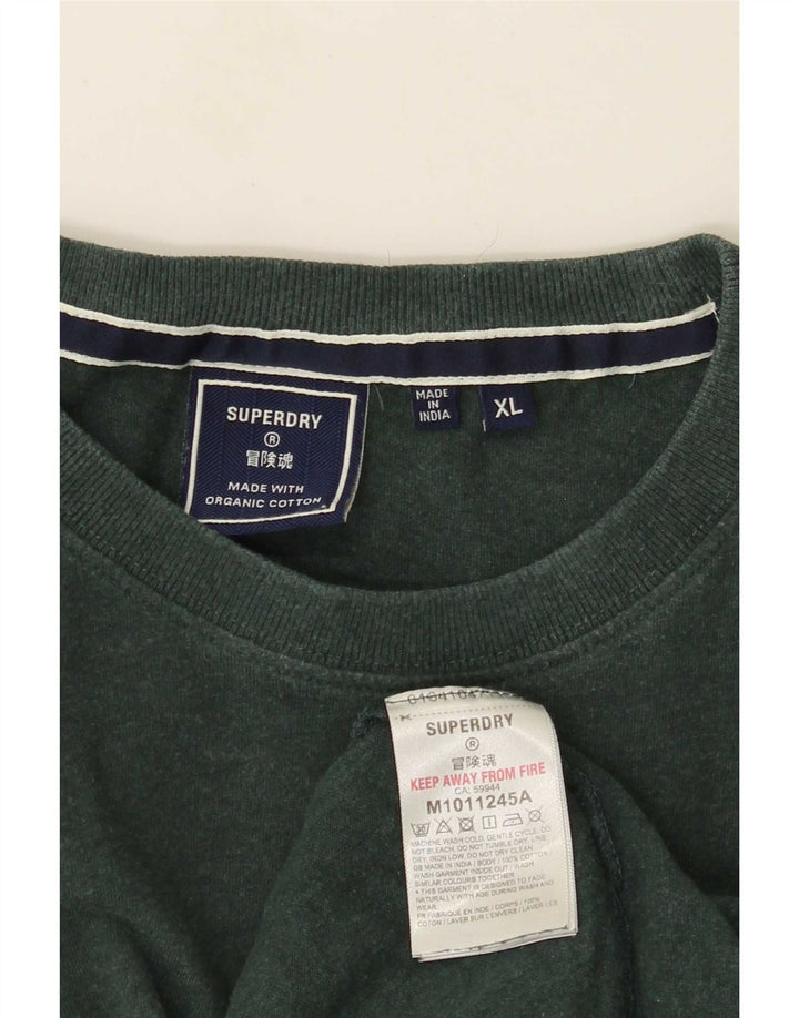 Superdry Herren T-Shirt Top XL aus grüner Baumwolle