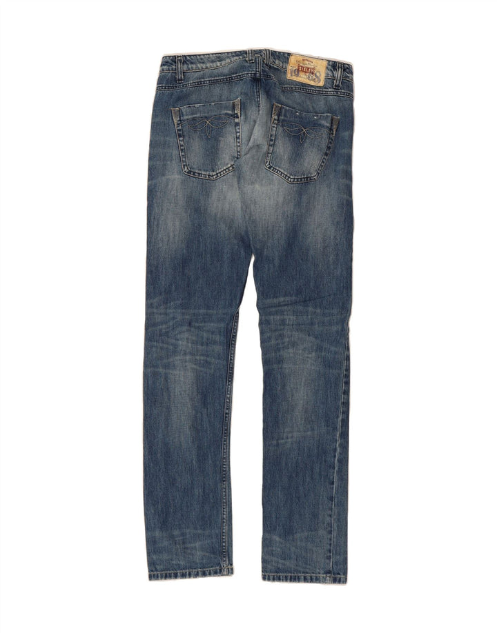 SISLEY Womens Distressed Slim Jeans W30 L34 Blue Cotton Vintage Sisley and Second-Hand Sisley from Messina Hembry 