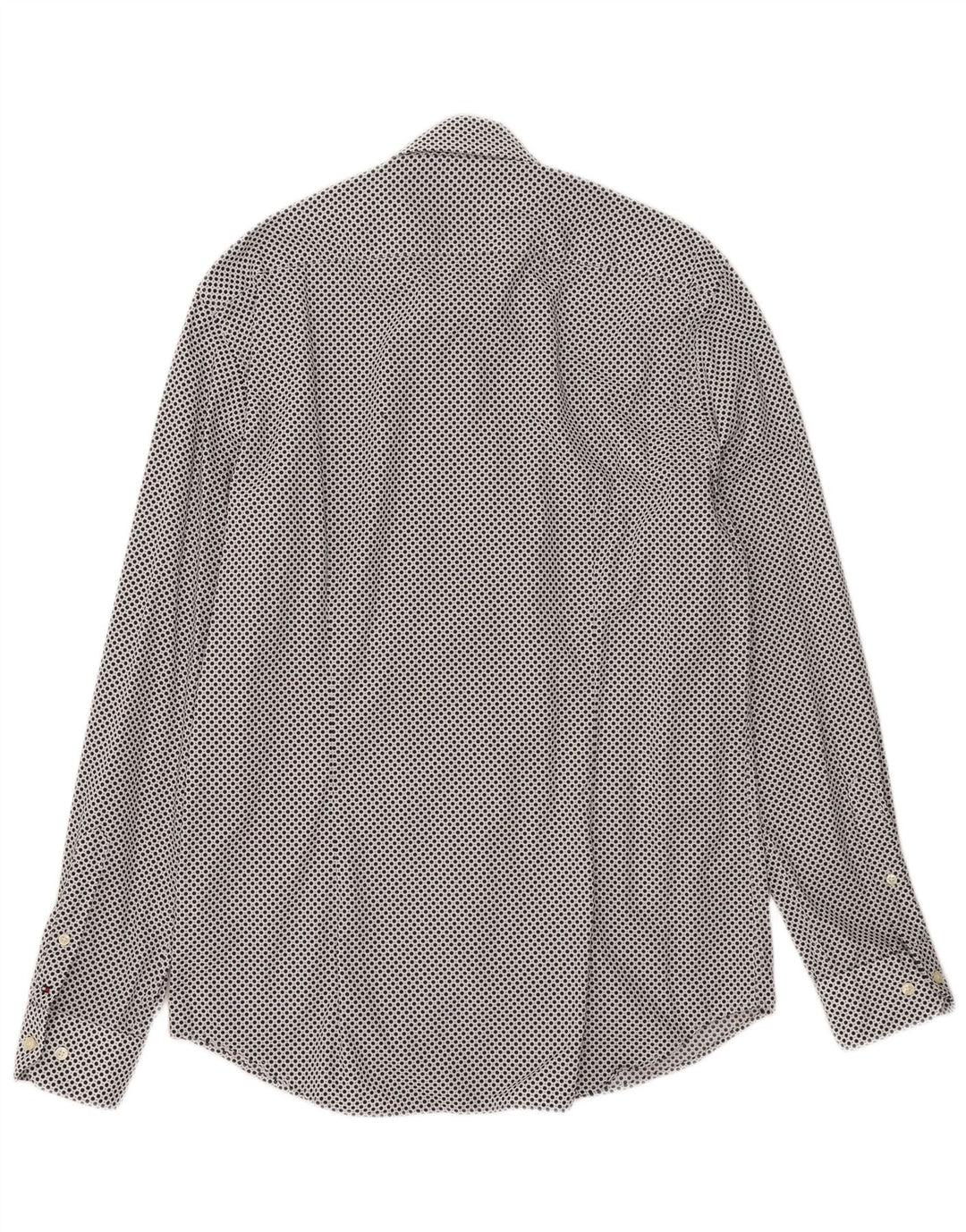 Maßgeschneidertes Herrenhemd von Tommy Hilfiger, Größe 41 16, groß, marineblau gepunktet