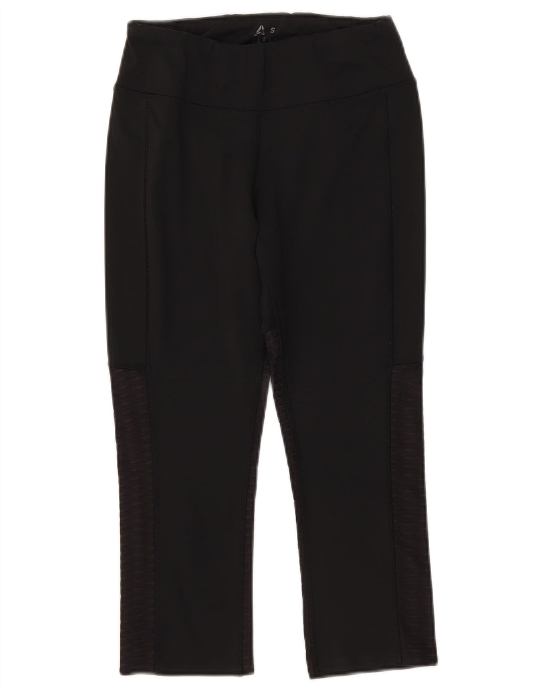 Reebok Damen Speedwick Capri Leggings UK 8/10 Small Schwarz Gepunktet