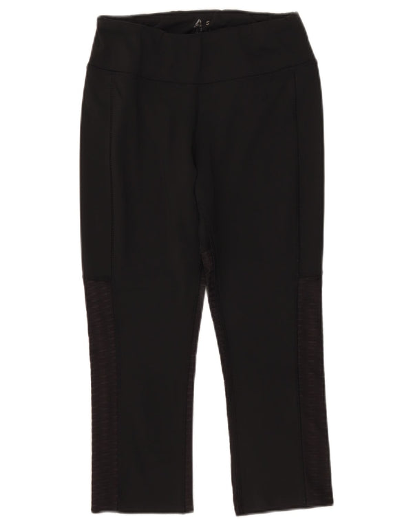 Reebok Damen Speedwick Capri Leggings UK 8/10 Small Schwarz Gepunktet