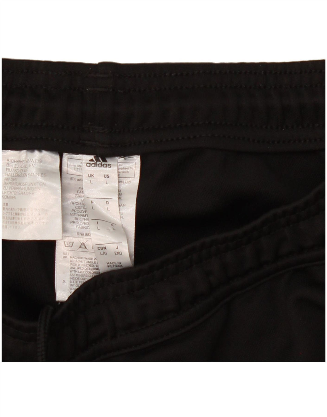 Adidas Herren-Trainingshose, groß, aus schwarzem Polyester