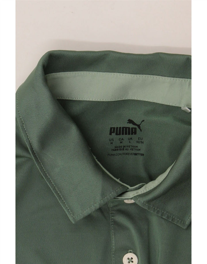 PUMA Herren Poloshirt Mittelgrün gestreift