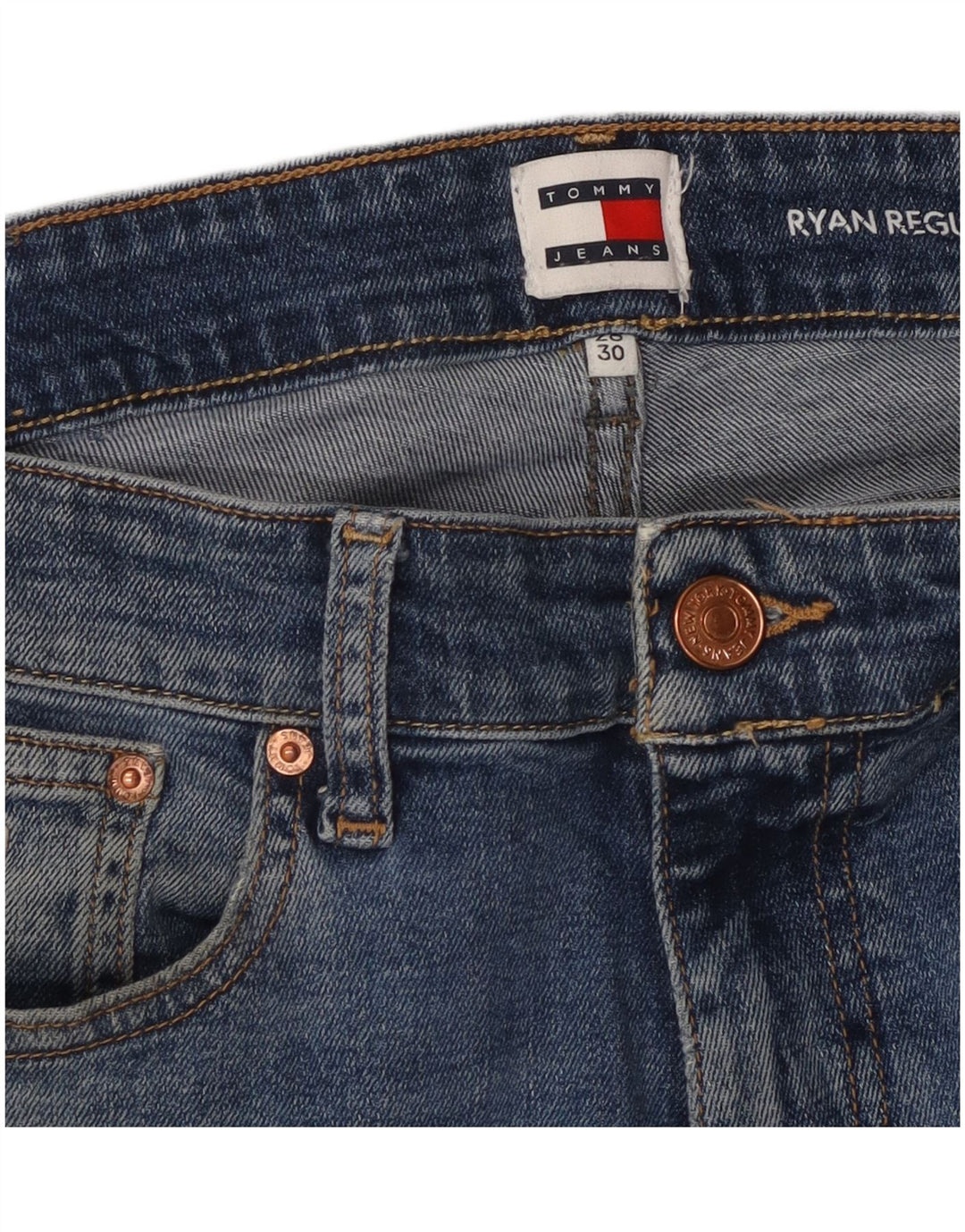 TOMMY HILFIGER Herren Ryan Regular Straight Jeans W28 L30 Blau