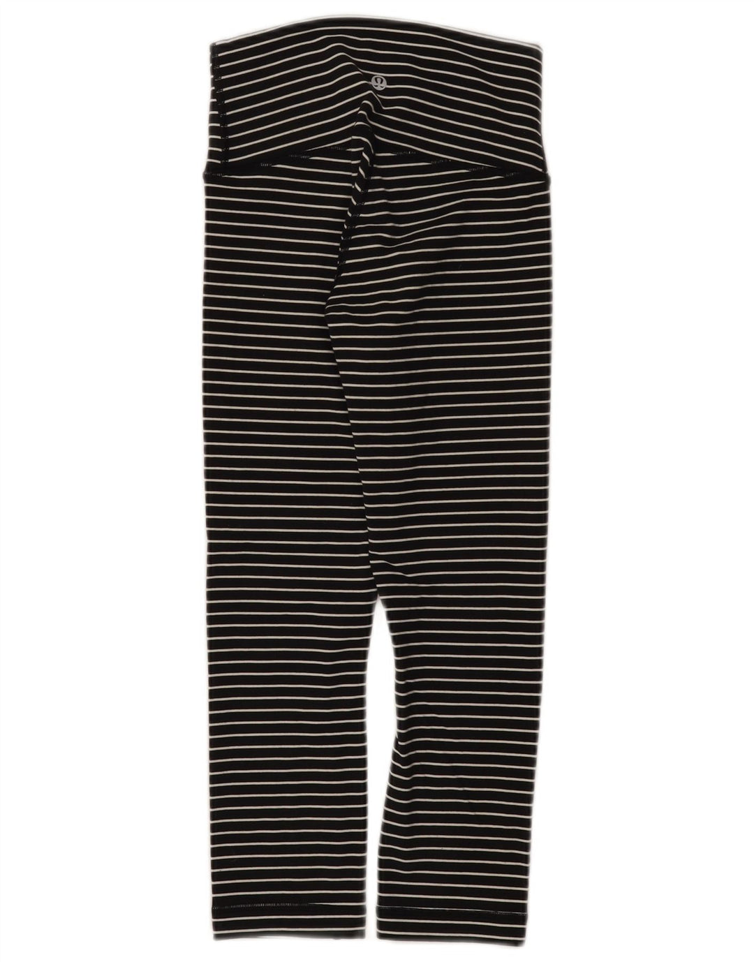 Lululemon Leggings für Mädchen, 7–8 Jahre, schwarz gestreift, Nylon