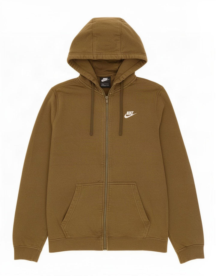 Nike Herren-Kapuzenpullover mit Reißverschluss, mittlere Khaki-Baumwolle