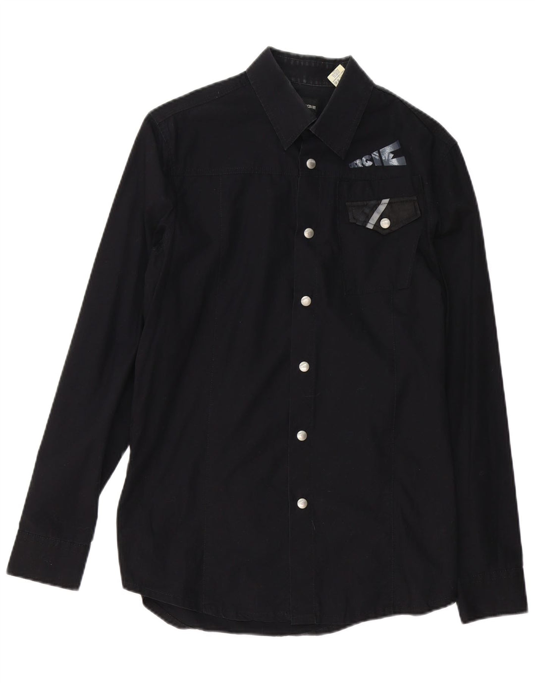 ENERGIE Herrenhemd Small Schwarz Baumwolle