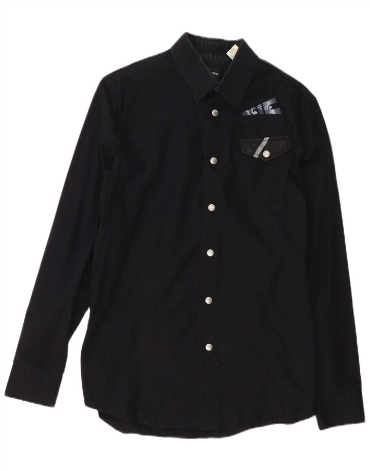 ENERGIE Herrenhemd Small Schwarz Baumwolle