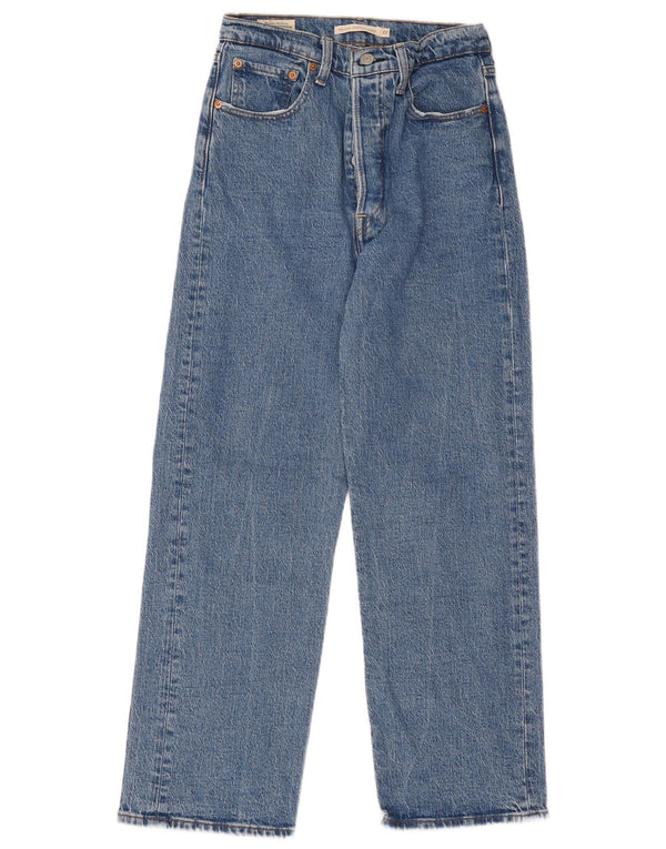 Levi's Damen Ribcage High Waist Straight Jeans W27 L26 Blaue Baumwolle
