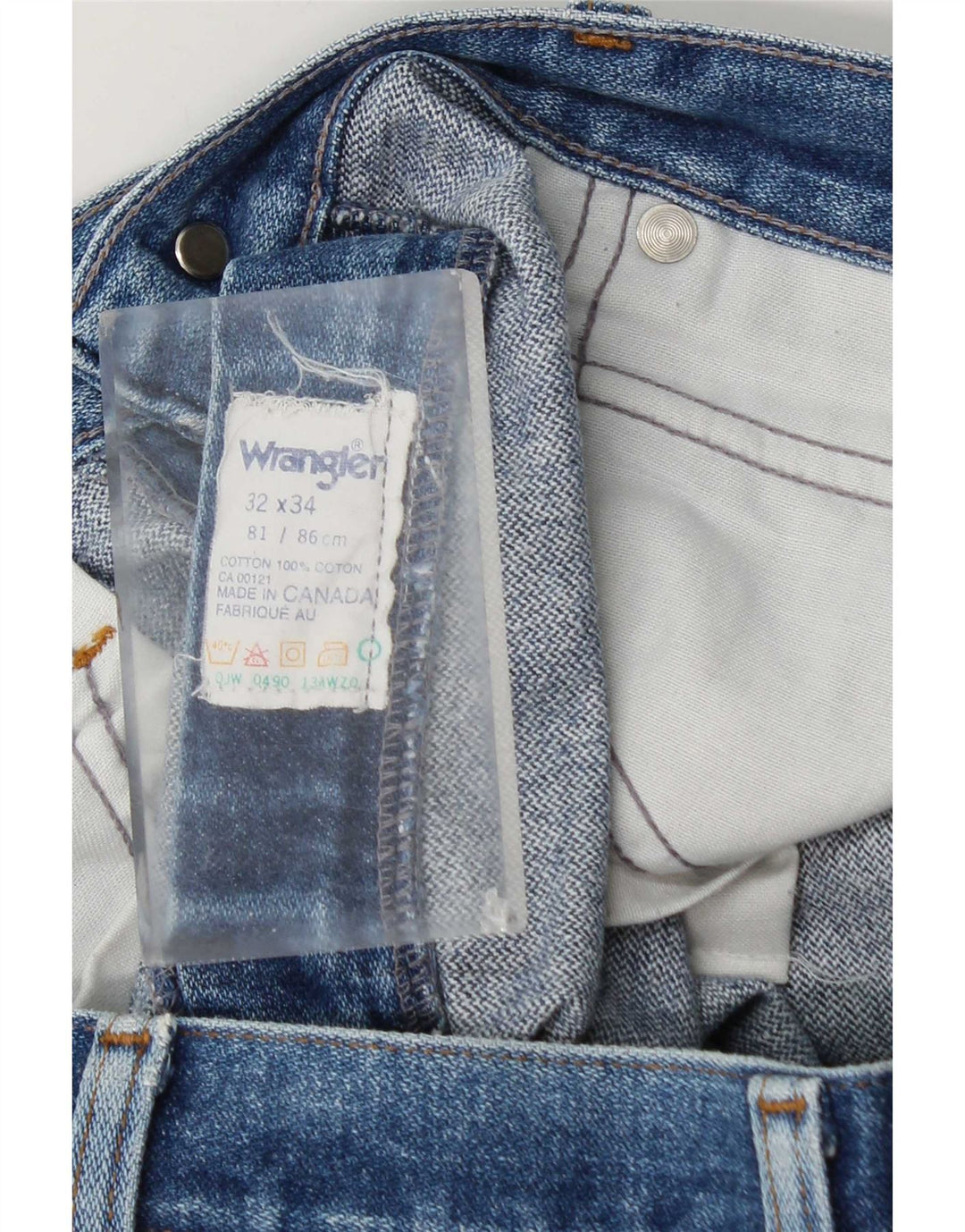 Wrangler Herren Straight Jeans W32 L31 Blaue Baumwolle
