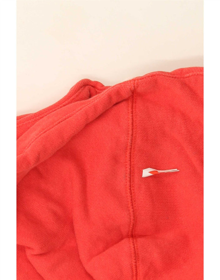 Nike Damen Zip Hoodie Pullover UK 14 Mittelrote Baumwolle