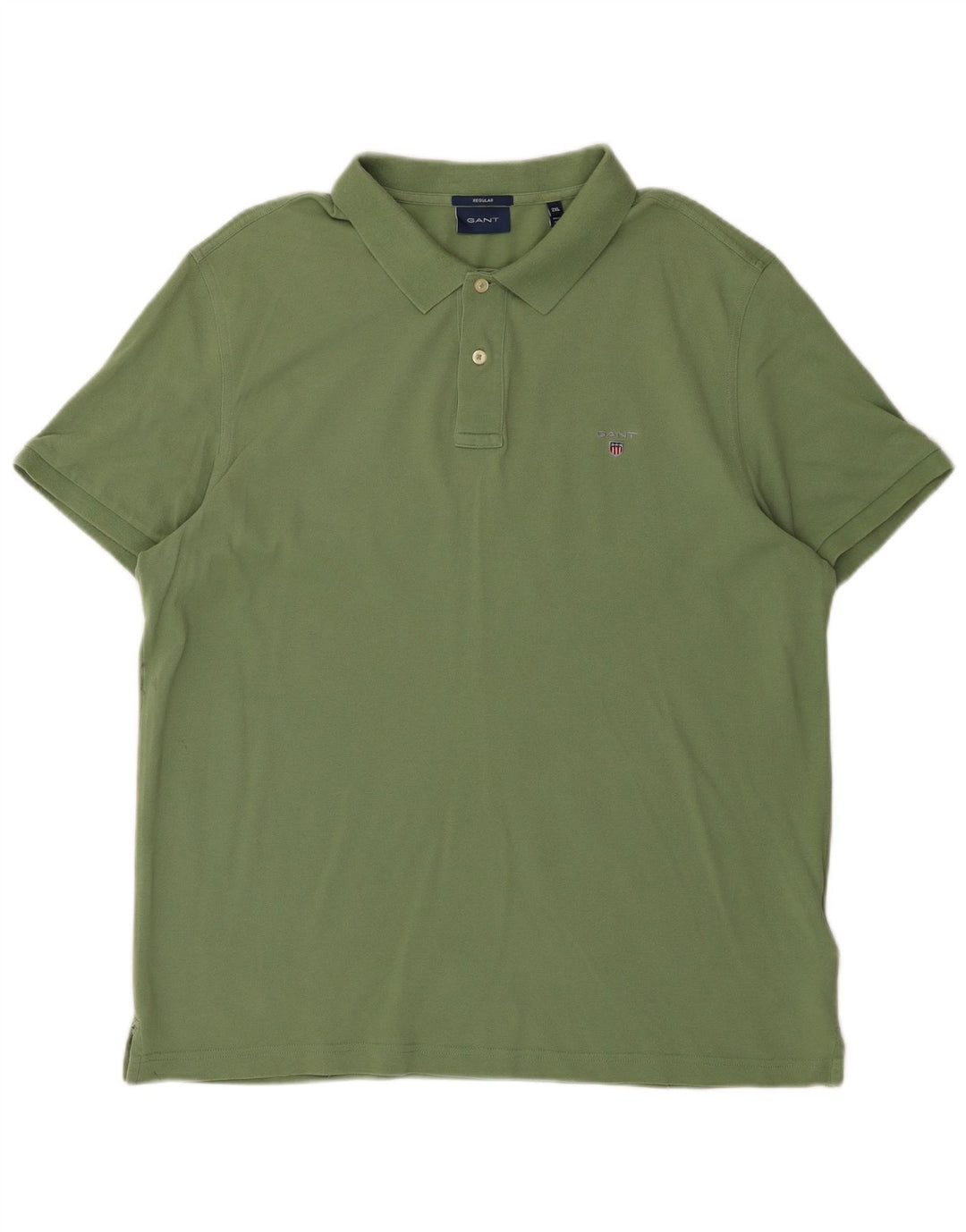 Gant Herren Regular Poloshirt 2XL Khaki Baumwolle