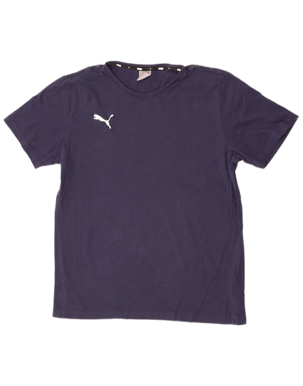 Puma Herren T-Shirt Top Large Marineblau Baumwolle
