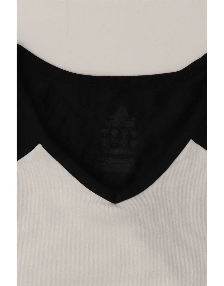 Adidas Herren T-Shirt Top Small Weiß Colourblock