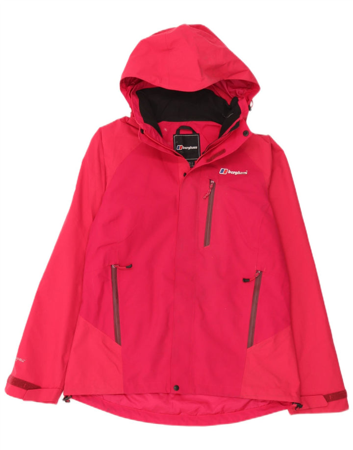 Berghaus Damen-Regenjacke mit Kapuze, UK 10, Größe S, Rosa, Polyamid