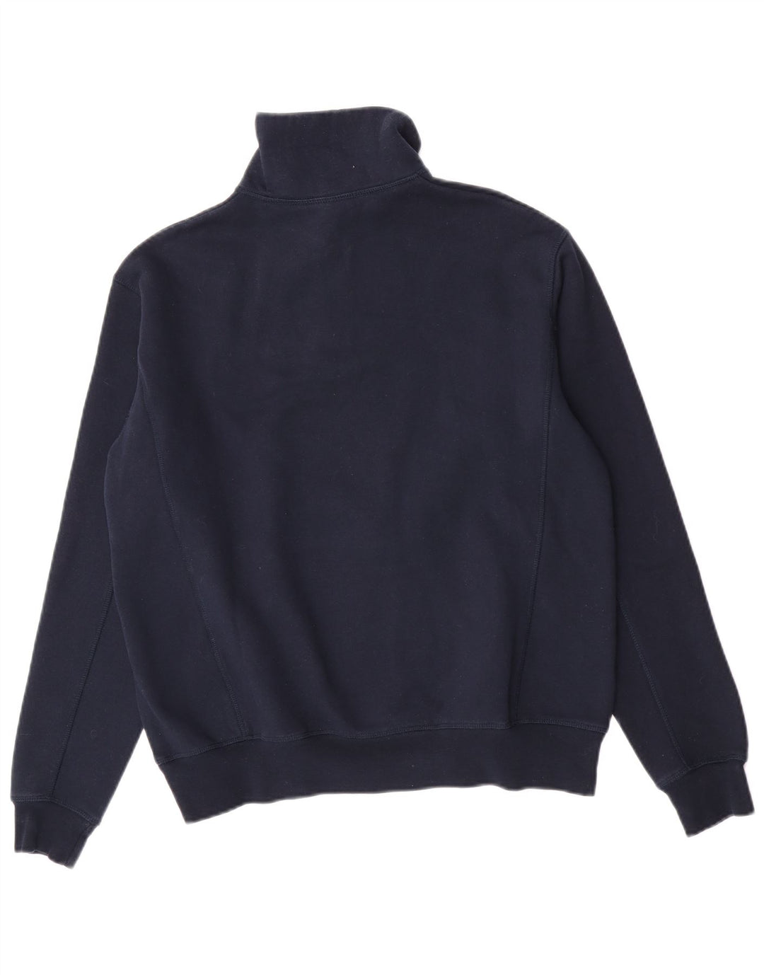 Zara Herren-Sweatshirt mit Reißverschluss am Hals, klein, marineblau, Polyester