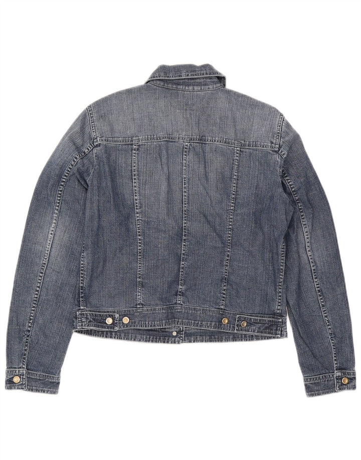 Trussardi Damen Jeansjacke UK 14 Mittelblau