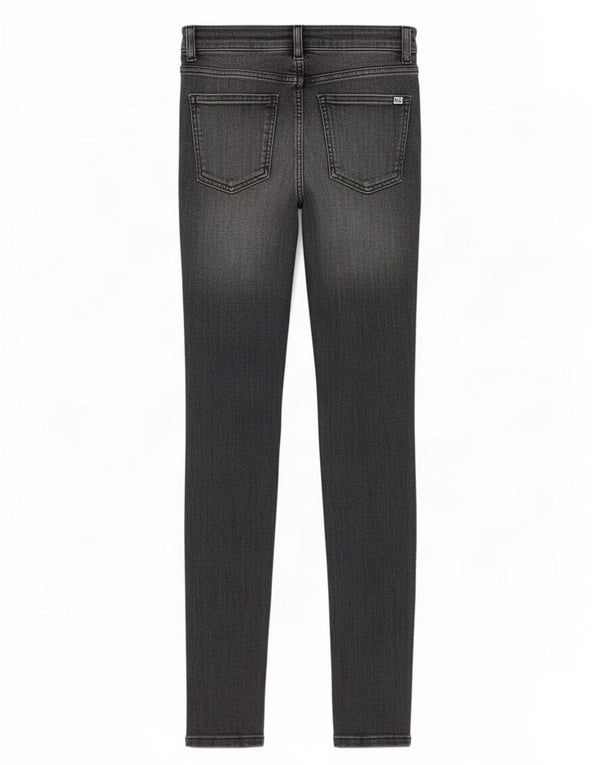 Zara Damen High Rise Skinny Jeans EU 36 XS W26 L28 Graue Baumwolle