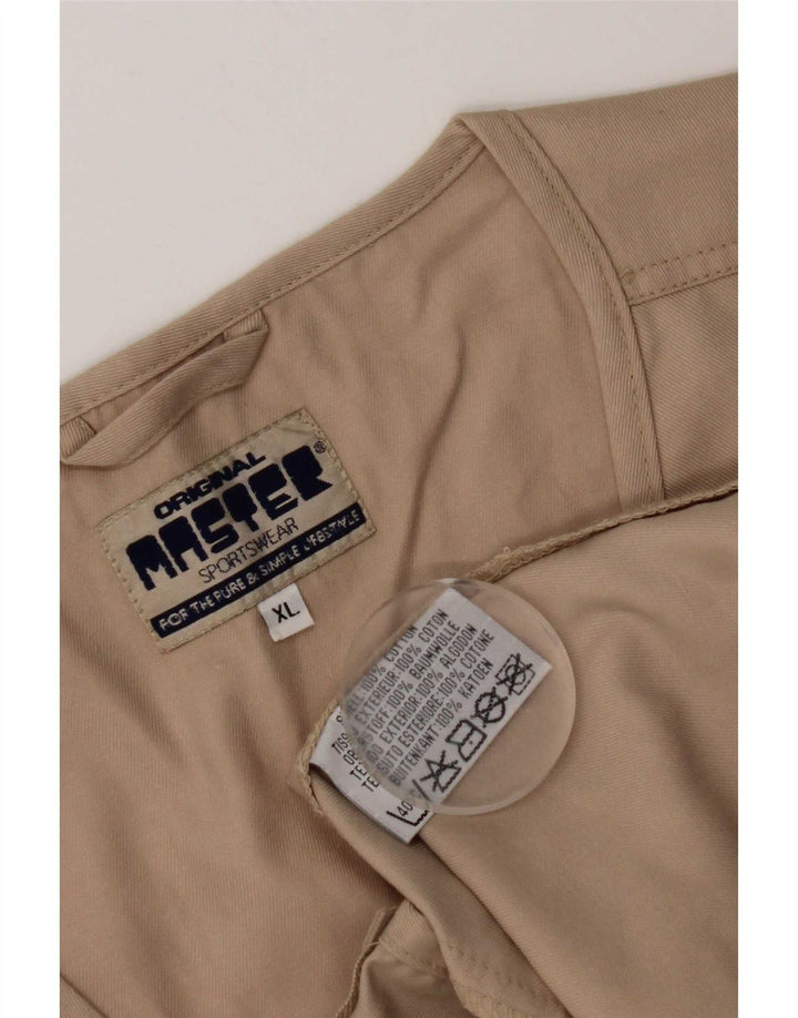 Master Herren Utility Gilet UK 42 XL Beige Baumwolle