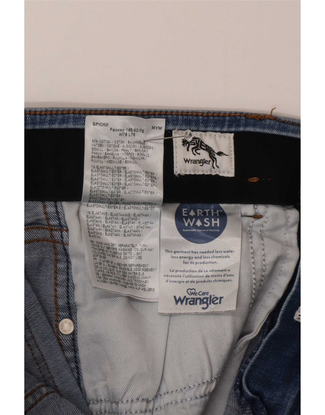 Wrangler Herren Larston Slim Jeans W30 L30 Blaue Baumwolle