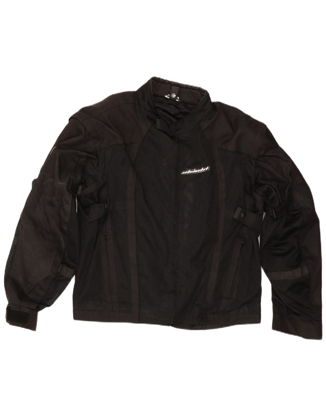 Vintage Herren Racer Jacke UK 48 4XL Schwarz