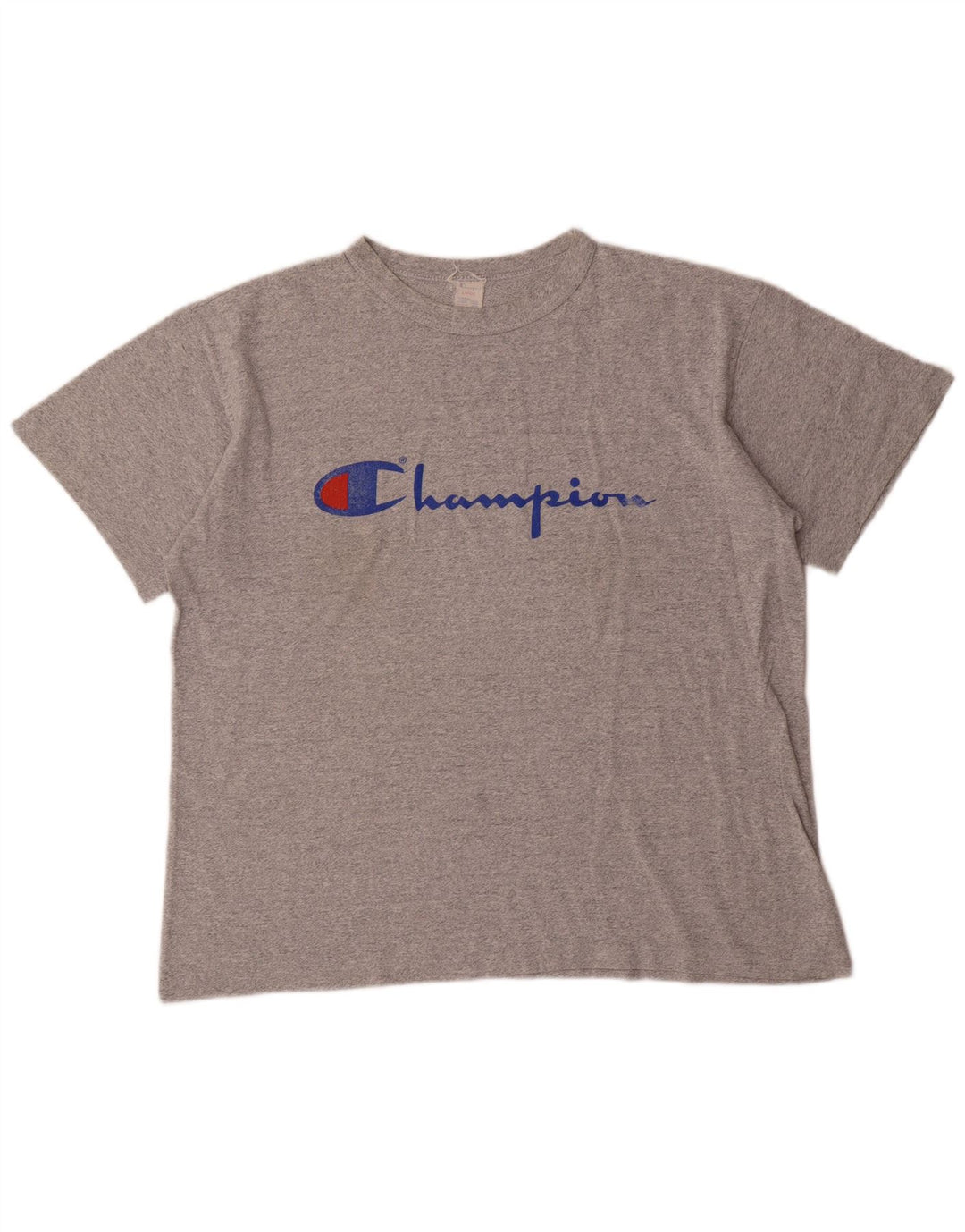 Champion Herren Grafik-T-Shirt-Oberteil, großes graues Acryl