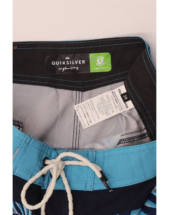 Quiksilver Herren-Badeshorts, klein, blau, geblümt, Polyester
