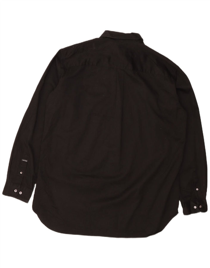 Gas Herrenhemd 2XL Schwarz Baumwolle