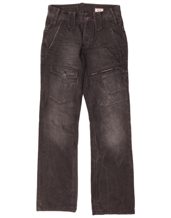 Jack & Jones Herren Cargo Straight Jeans W28 L32 Graue Baumwolle