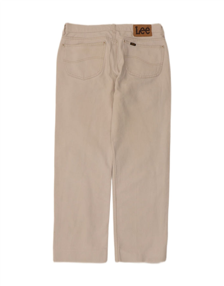 LEE Herren Straight Jeans W36 L29 Beige Baumwolle
