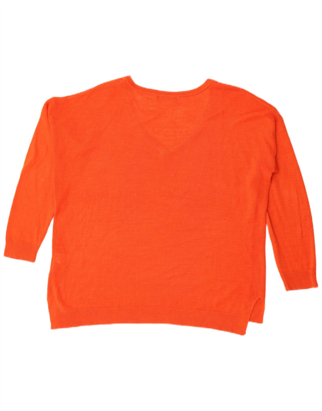 Marks & Spencer Damen-Pullover in Übergröße mit V-Ausschnitt, Gr. 14, Größe L, Orange