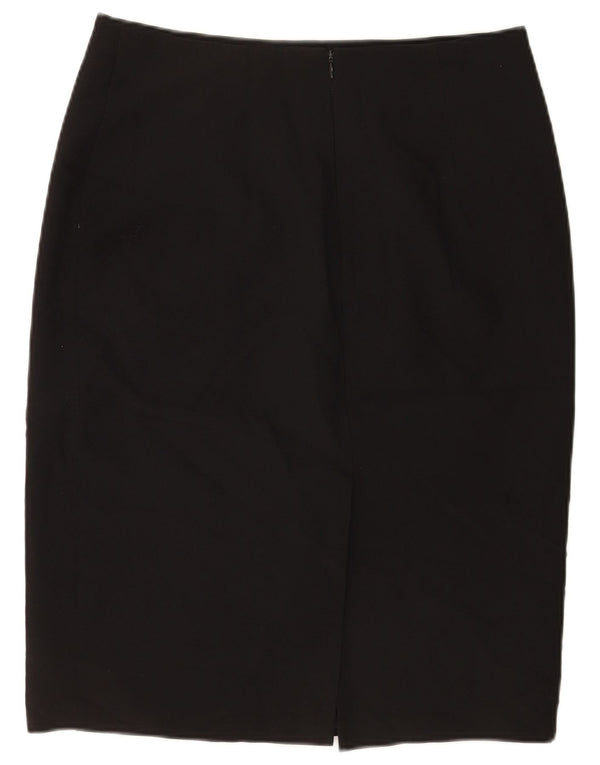 Marks & Spencer Damen Bleistiftrock UK 14 Large W32 Schwarz Polyester