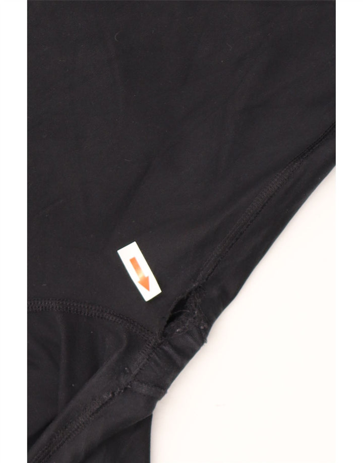 NIKE Womens Dri Fit Capri Leggings UK 14 Medium Schwarz Polyester