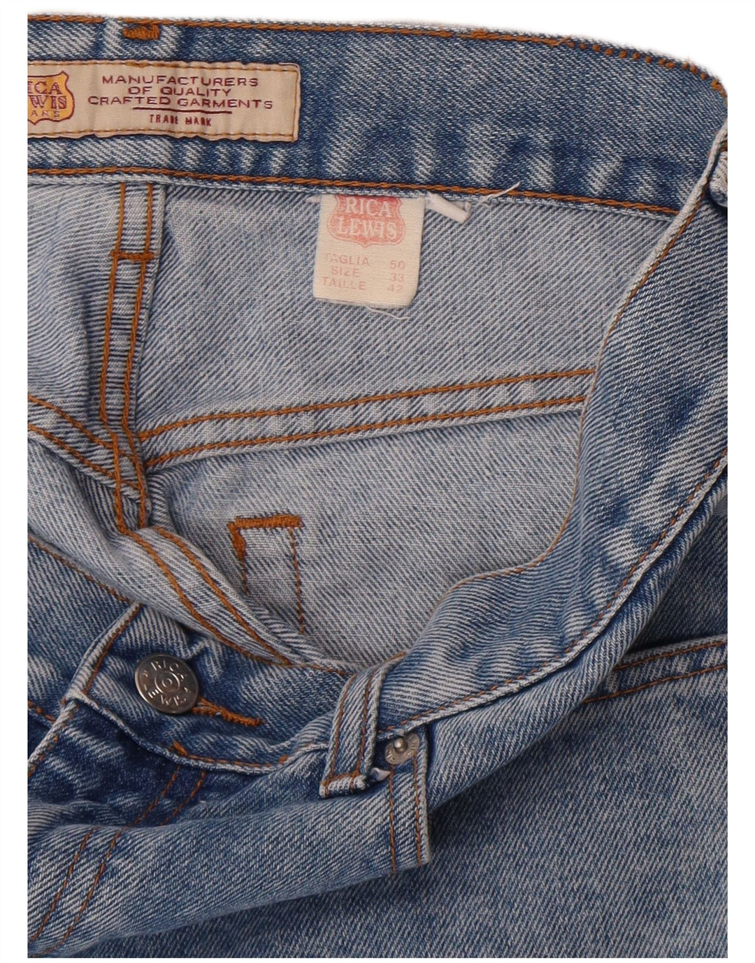 Rica Lewis Herren Straight Jeans W33 L31 Blau
